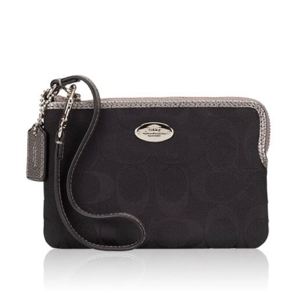 NWT Coach Signature Black Wristlet